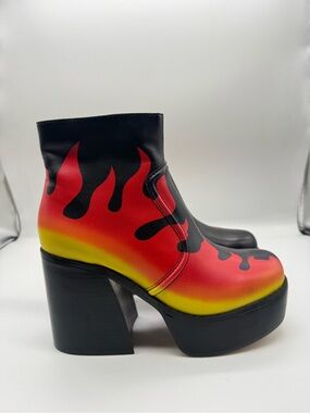 Naked Wolfe flame  platform boots